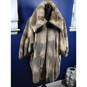 Private Label Beautiful Sheared Muskrat Parka Bomber Jacket XL-2XL